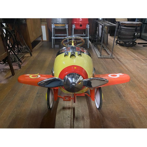 80 - Syot Noddy tin plate Ride on pedal aeroplane.