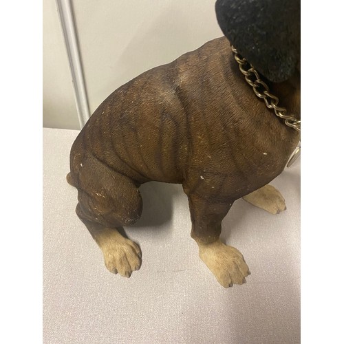 141 - Large Leonardo fireside Boxer dog.
35cm h