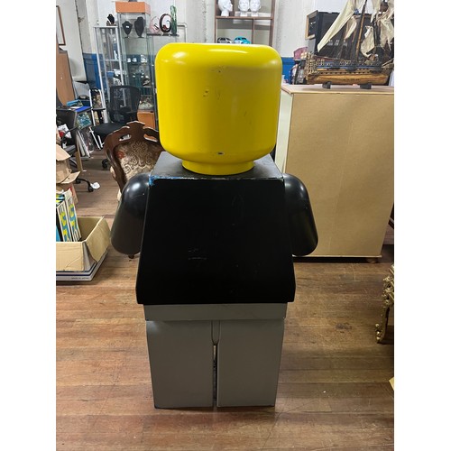 157 - Life-size Lego man with removable head stands just under 5ft.