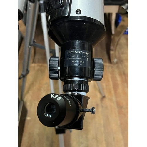 223 - Celecstron Powerseeker 80EQ telescope and tripod.