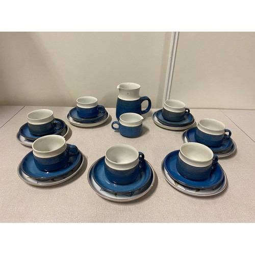 280 - 23 piece Denby tea set.