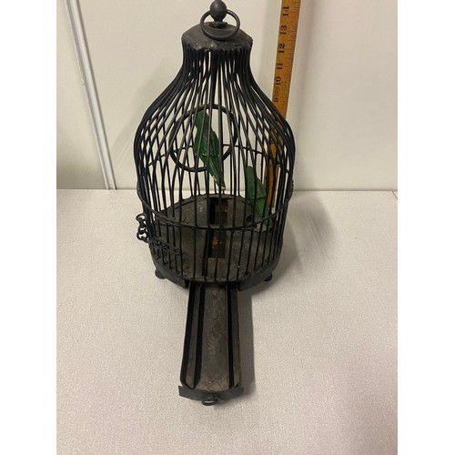 22 - Vintage decorative bird cage with pair of love birds.
40cm h