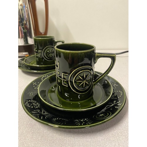 33 - Mid Century 12 pc Portmerion coffee set by Susan Williams -Ellis 