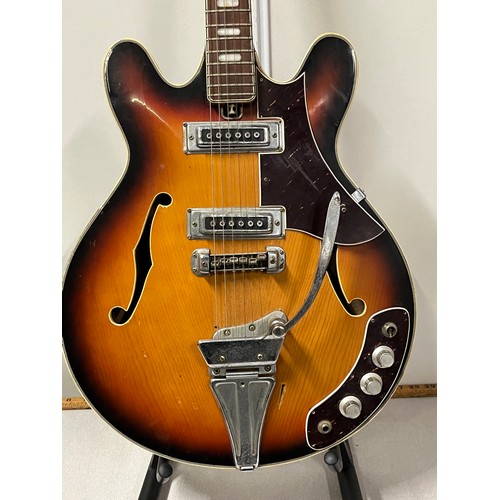 51 - Vintage Japanese made Kawai Sunburst electric guitar.