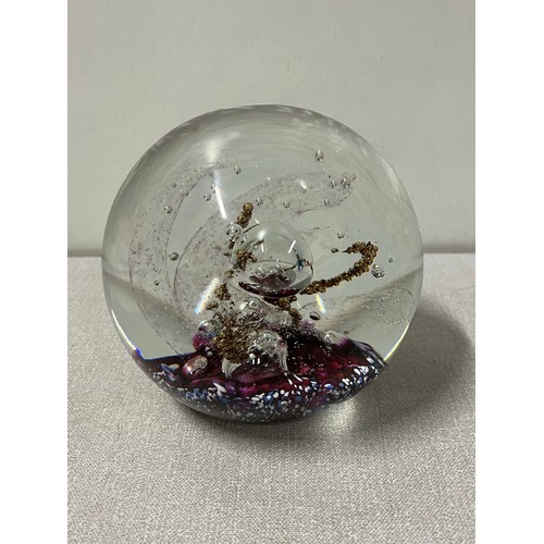 216 - Large Signed Selkirk glass paperweight.