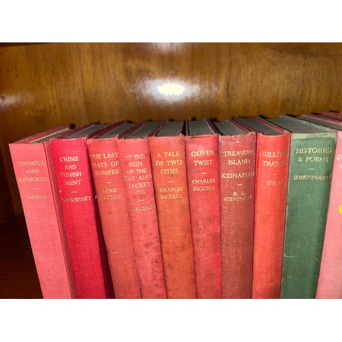 123 - 20 x vintage books to include Charles Dickens and Tolstoy from the everymans library collection