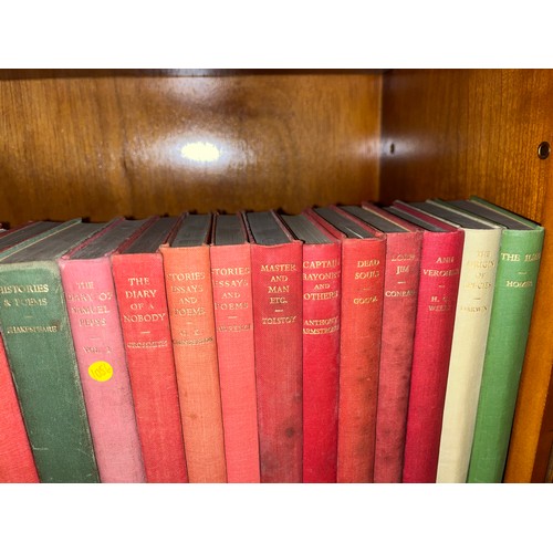 123 - 20 x vintage books to include Charles Dickens and Tolstoy from the everymans library collection