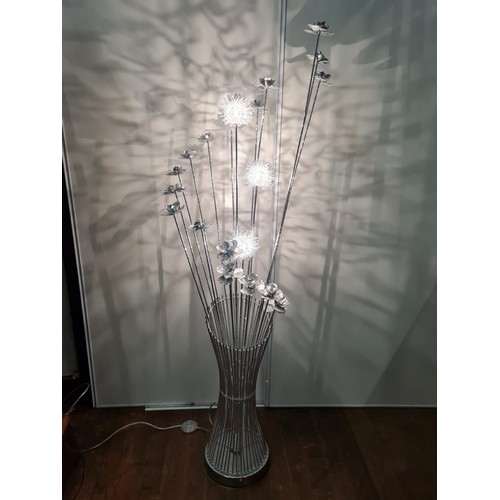 167 - metal lamp with light up flowers