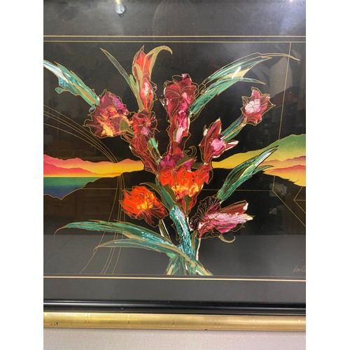 198 - Large flower painting 