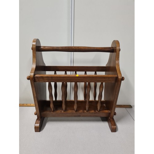 39 - Vintage teak magazine rack.