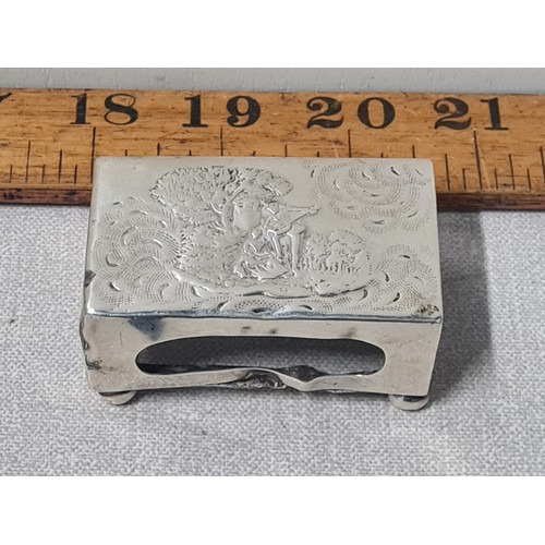 6 - silver hallmarked matchbox holder