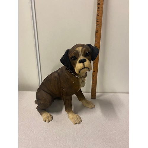 141 - Large Leonardo fireside Boxer dog.
35cm h