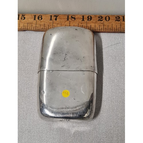 142 - vintage james dixon white metal hip flask