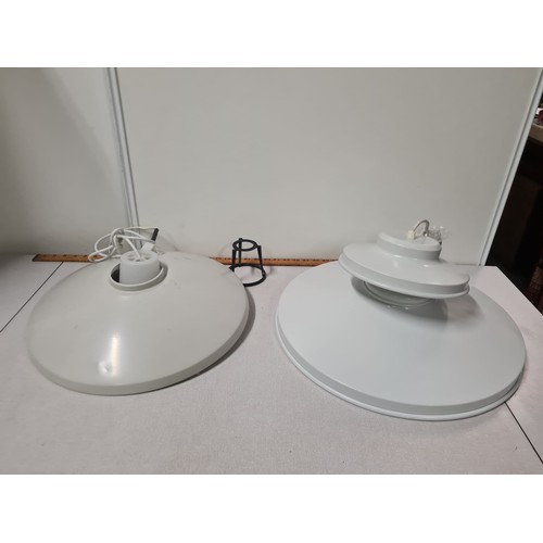 163 - 2 vintage pendant lights