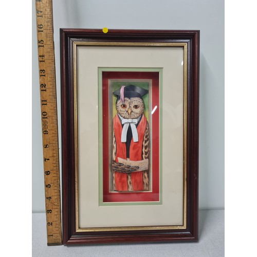 150 - Decoupage Graduate owl print.