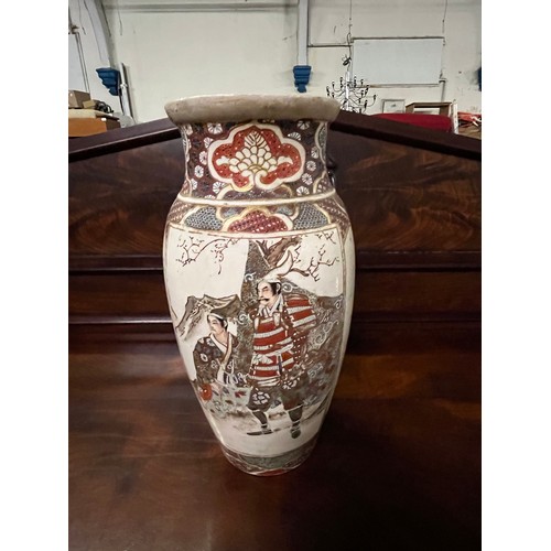 41 - Mid Century Japanese vase depicting Japanese warriors etc.
30cm h