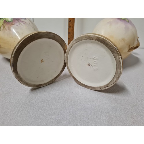 56 - Pair of antique ivory blush vases (slight damage to one lid)
56cm h