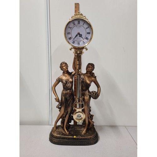 57 - Large Art Nouveau style figurine clock
78cm h