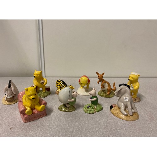 66 - Collection of 10 Royal Doulton Winnie The Pooh collection figurines.