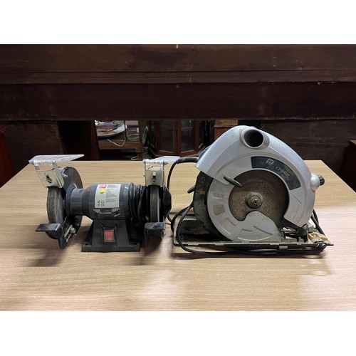 311 - Pro Bench grinder and circular saw.