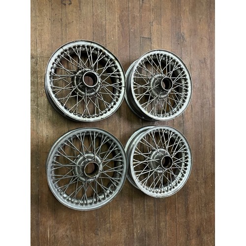 42 - set of wire wheels possibly from a jaguar
16