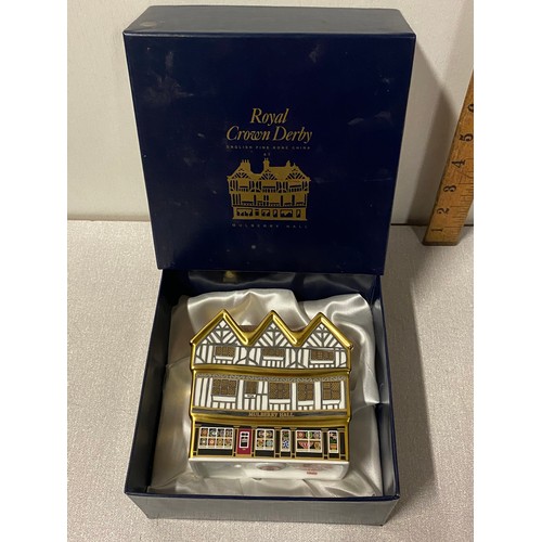 8 - Royal Crown Derby Mulberry Hall shop in box with paperwork.