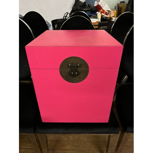 454 - Pink storage box.