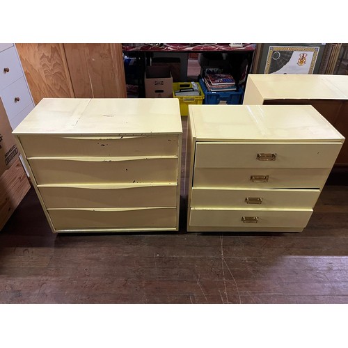 346 - 2 sets of vintage painted chests of drawers