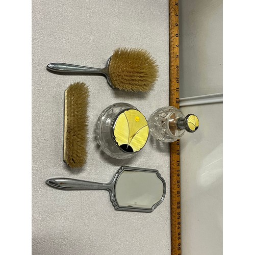 118 - Art Deco 5 piece dressing table set.