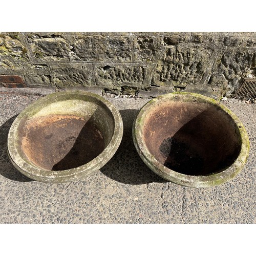 127 - Pair of antique stone garden planters.
diameter 60cm
30cm h