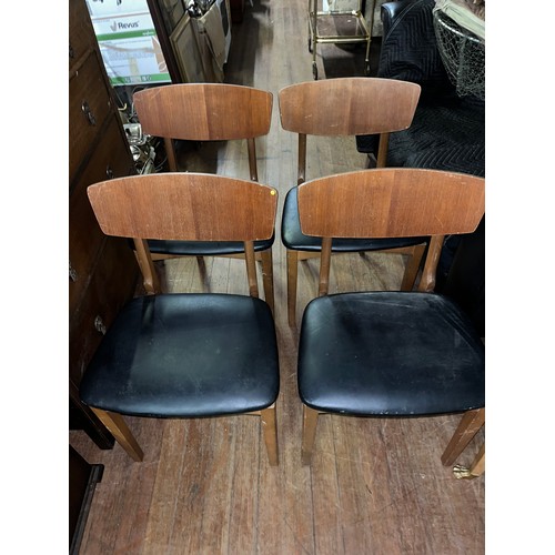 357 - Set of 4 mid century dining chairs.