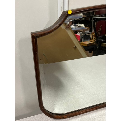 173 - Heavy vintage wood framed mirror.
87cm x 40cm