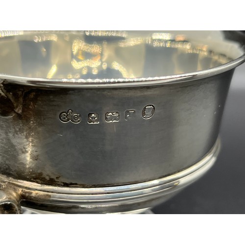 6 - Hallmarked solid silver two handled trophy cup. Dated 1934/35
157g
7cm h