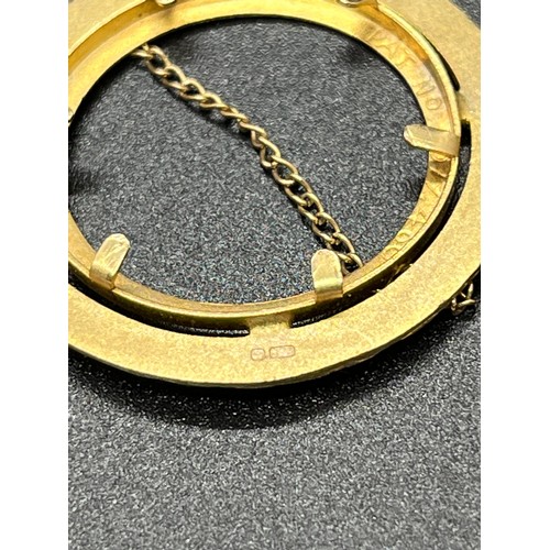 12 - 9ct gold full sovereign bracelet 14.5 grams.