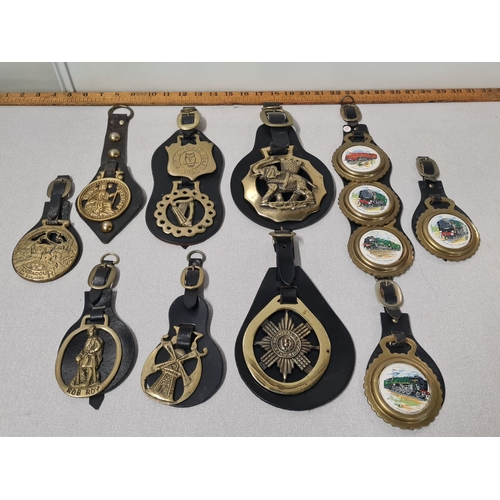 368 - Collection of vintage horse brasses.