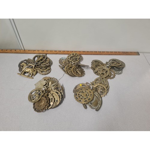 53 - Qty of 50 horse brasses.