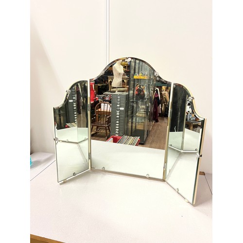 44 - art deco triple dressing table mirror.
83cm h