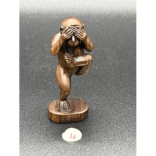 64 - wooden monkey netsuke