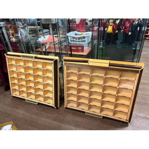 75 - 2 matchbox display wall cabinets
85cm x 73cm