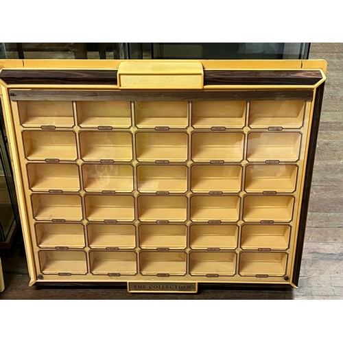 75 - 2 matchbox display wall cabinets
85cm x 73cm