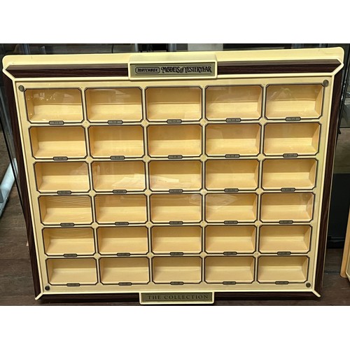 75 - 2 matchbox display wall cabinets
85cm x 73cm