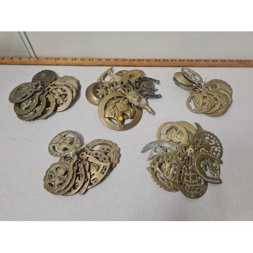 466 - Qty of 50 Horse brasses.