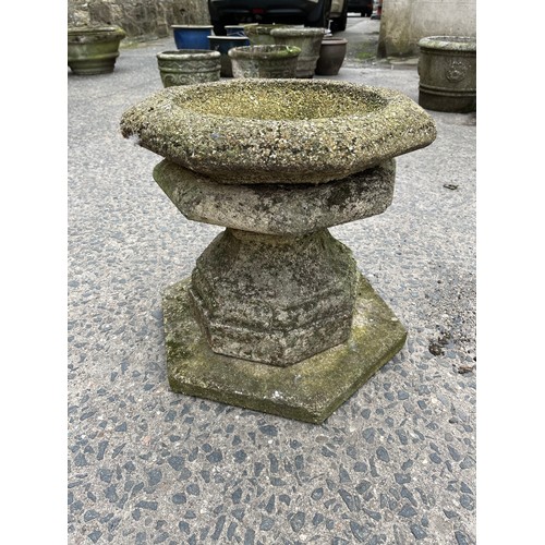 472 - Antique stone garden planter.