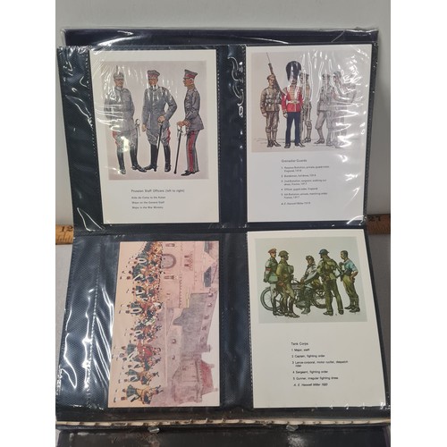 100A - Album full of military postcards approx 270.