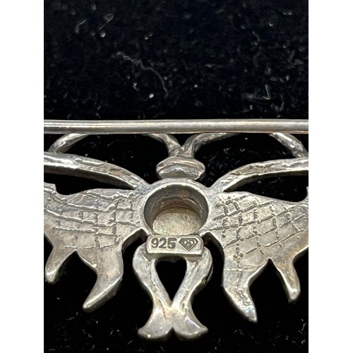 100E - silver hallmarked butterfly brooch