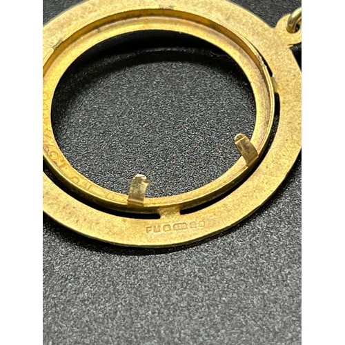 12 - 9ct gold full sovereign bracelet 14.5 grams.