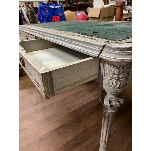 251 - Late 19th century style Louis XVI table/desk. needs attention.