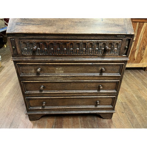 56 - Vintage old charm style oak writing bureau.
76cm W x 41cm D x 96cm H