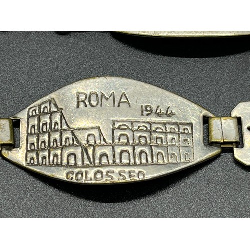 36 - 2 vintage medical bracelets stamped roma 1944