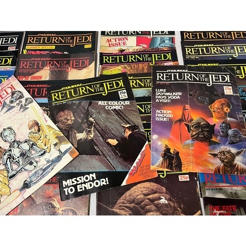 144 - Collection of vintage star wars return of the Jedi magazines from 1983/1984